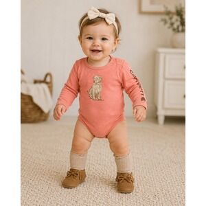 Carhartt Long Sleeve Dog shirt (9 Mon) romper